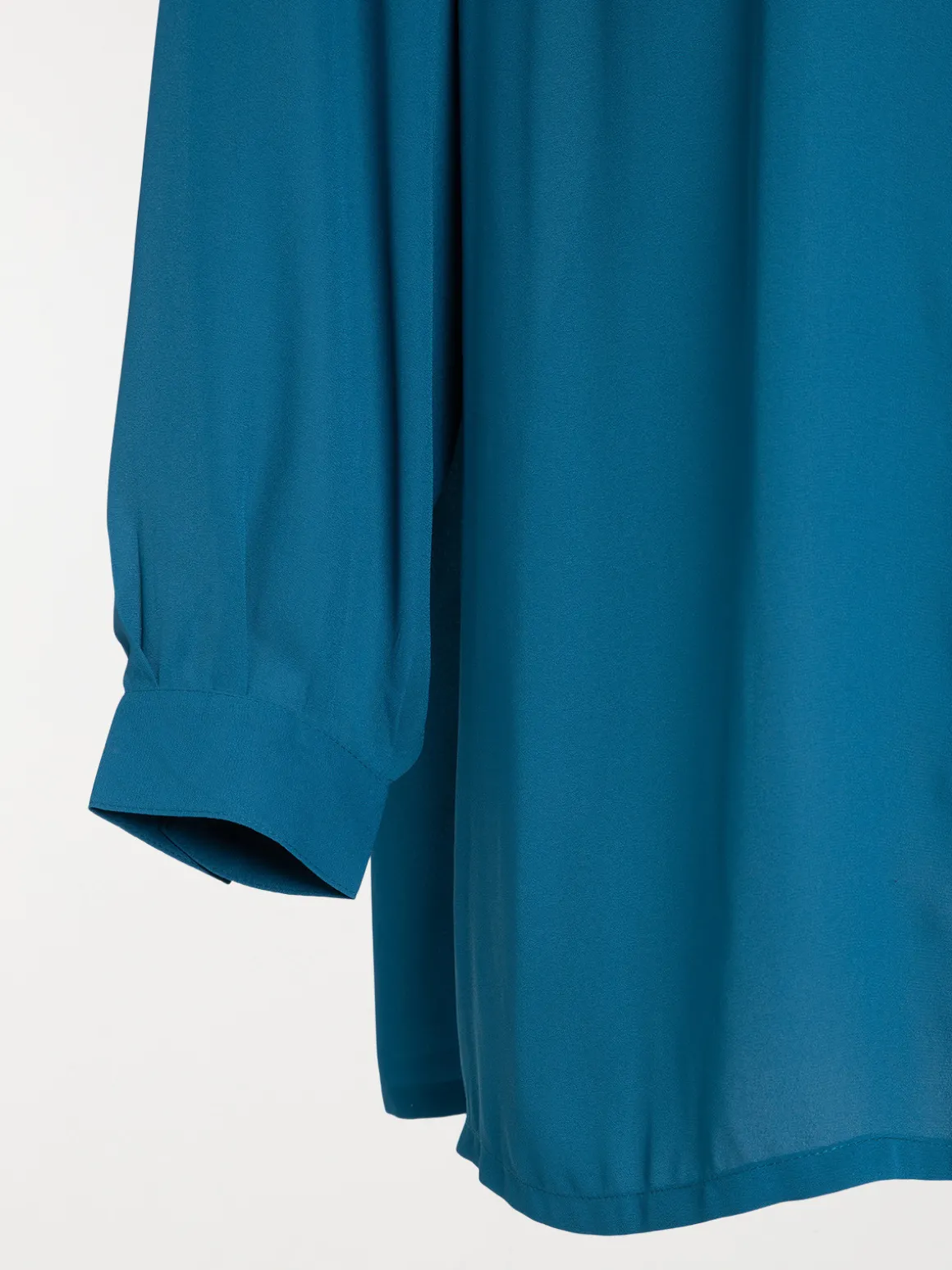 Blouse bleu paon grande taille femme