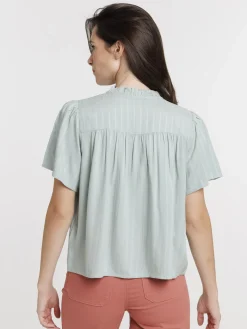 Blouse boutonnée jade femme
