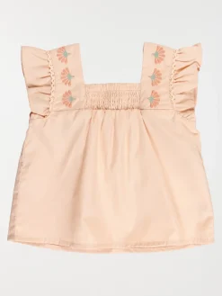 Blouse bretelles volantées fille (3-36M)