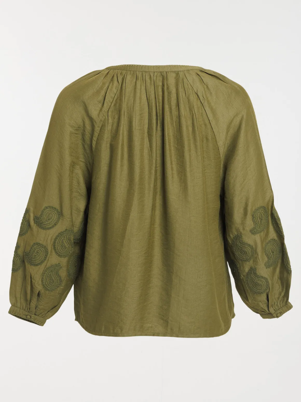 Blouse brodée grande taille femme