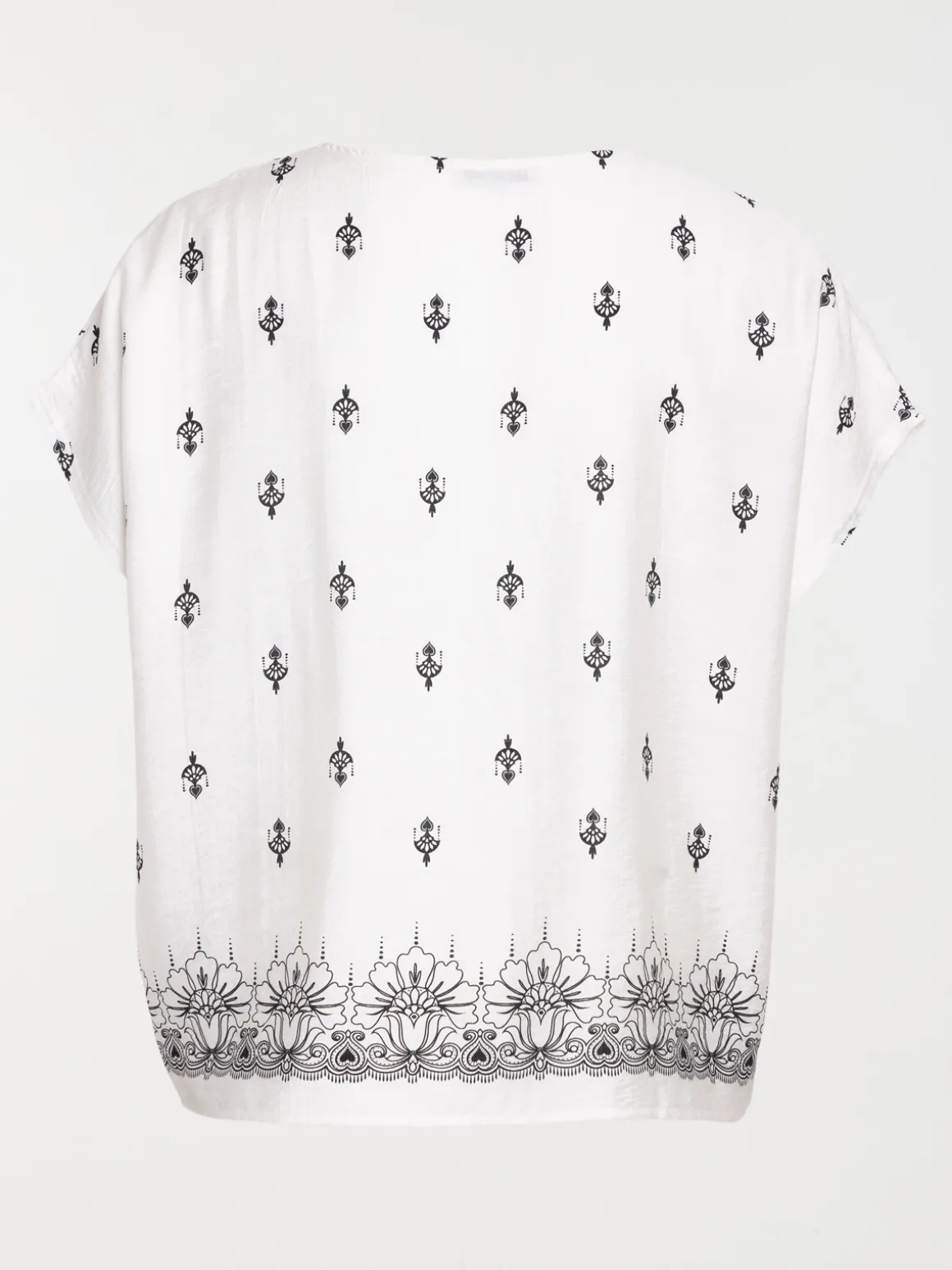 Blouse col rond grande taille femme