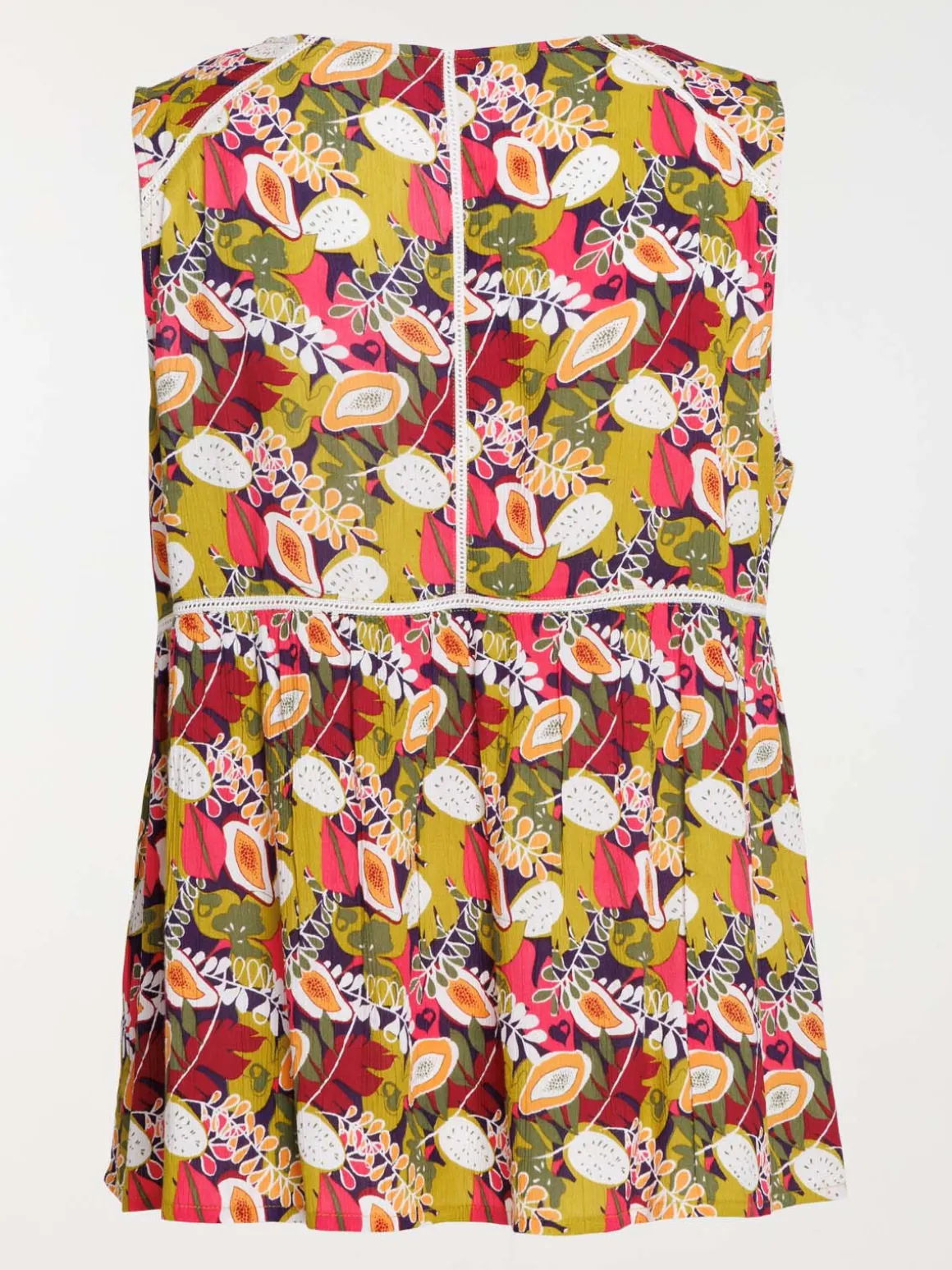 Blouse col V fleuri grande taille femme