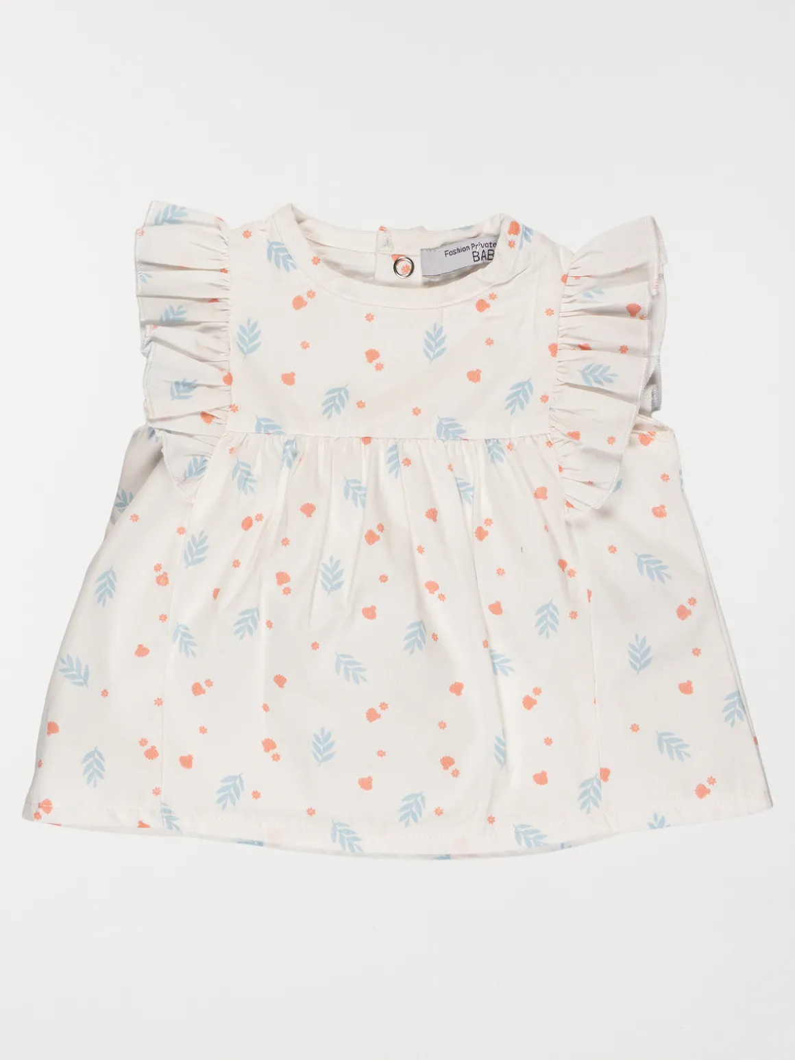 Blouse écru imprimée fille (3-24M)