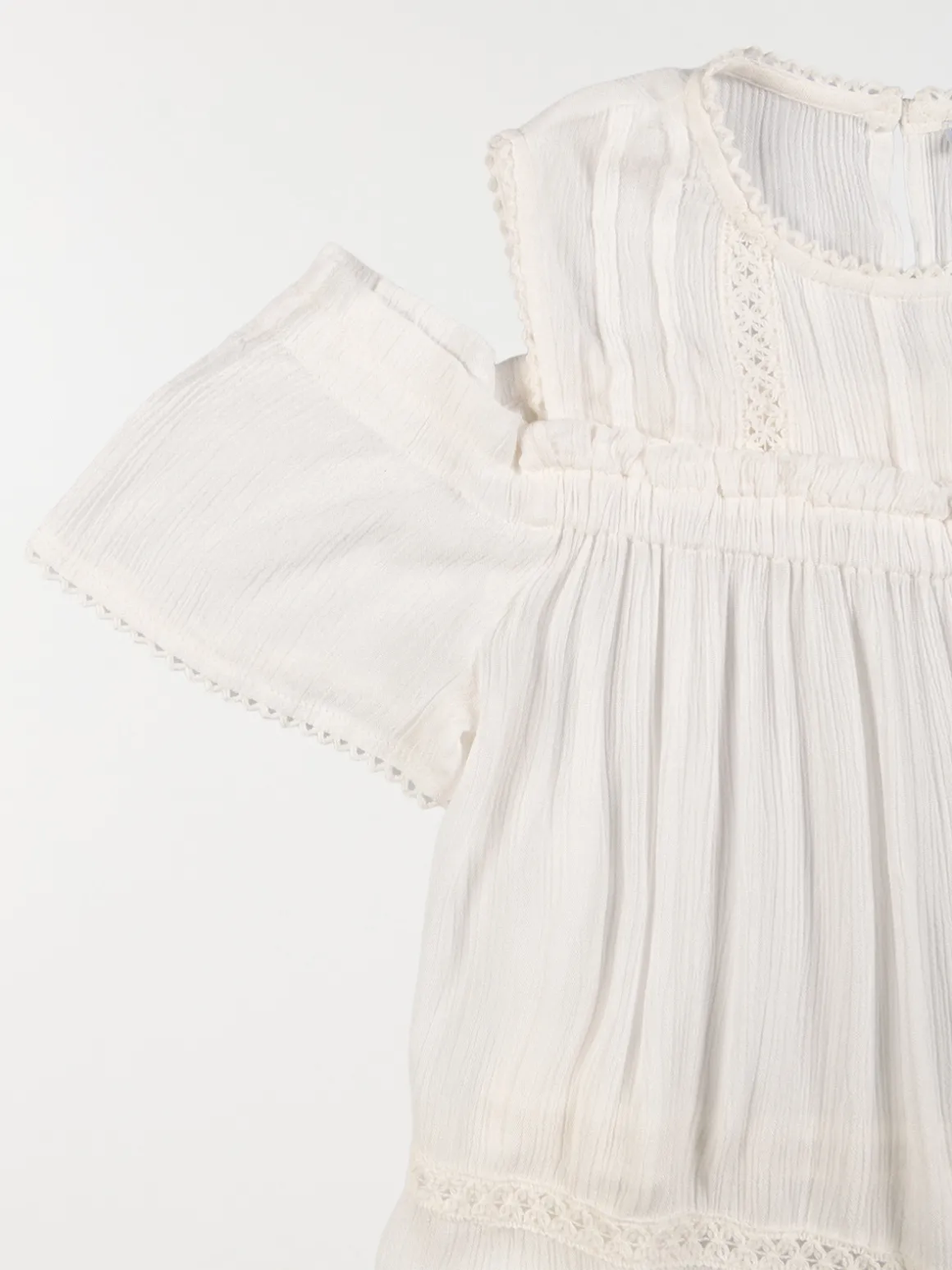 Blouse détail macramé fille (10-16A)