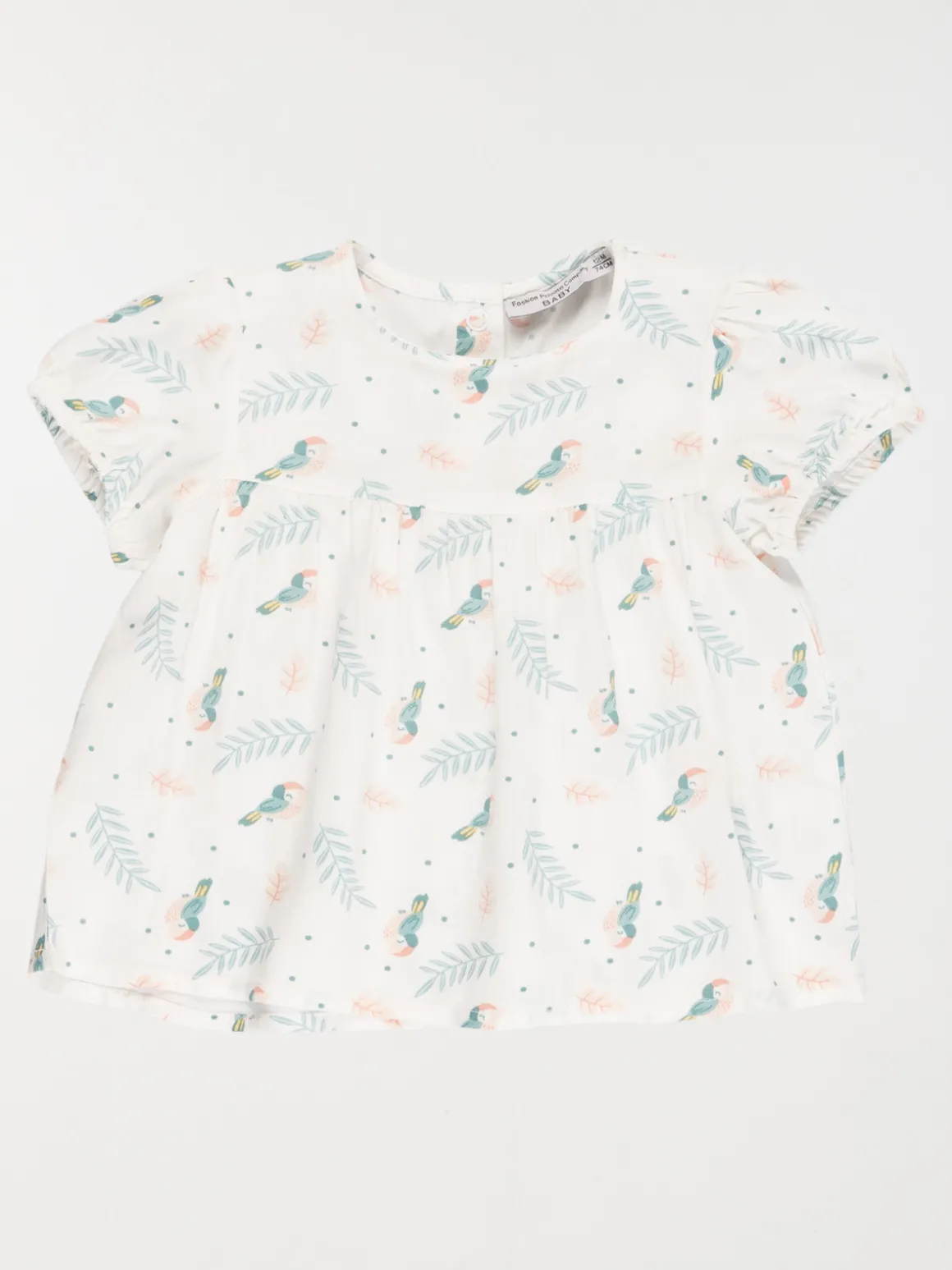 Blouse fille motif tropical (3-36M)