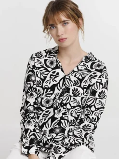 Blouse florale manches longues femme