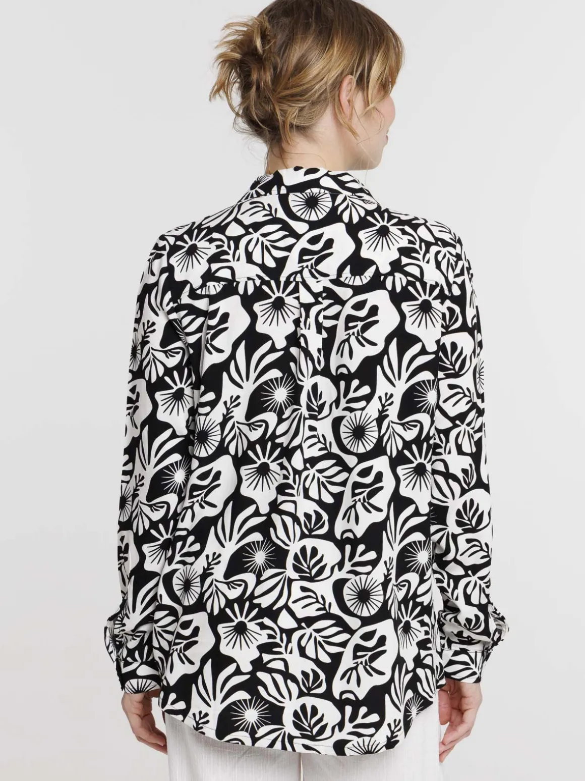 Blouse florale manches longues femme