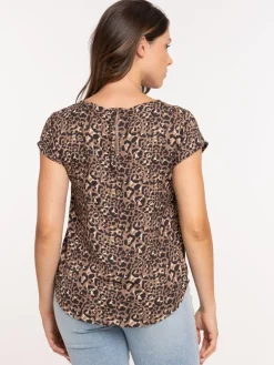 Blouse imprimé léopard femme