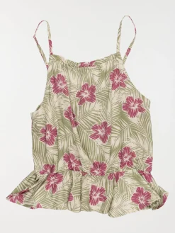 Blouse imprimée bretelles fille (XXS-M)