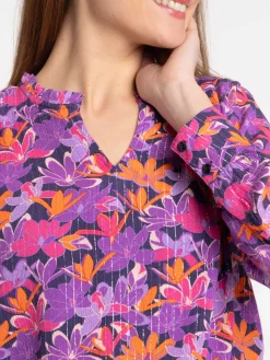 Blouse imprimée fleurie femme