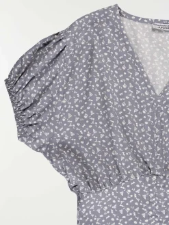 Blouse imprimée fleurie fille (XXS-M)