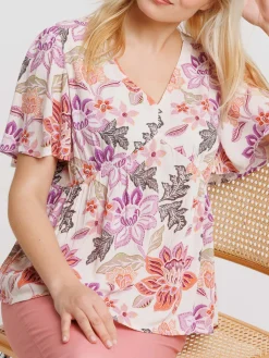 Blouse imprimée florale femme