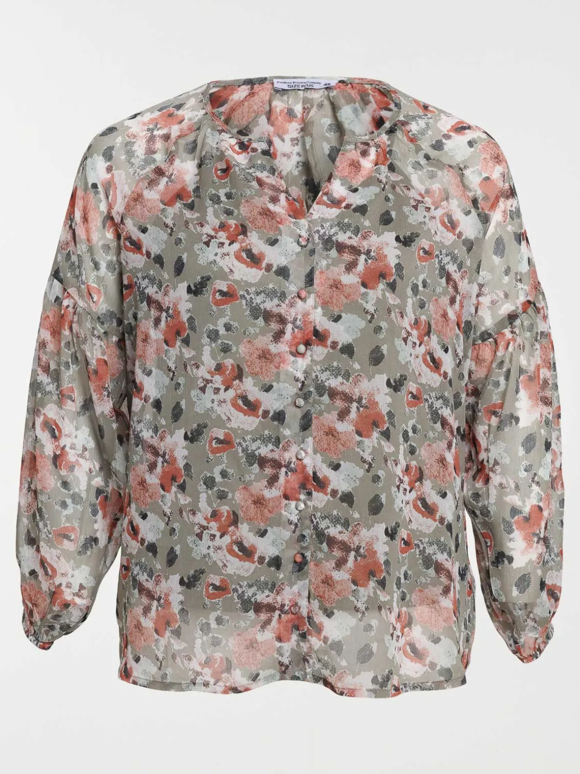 Blouse imprimée grande taille femme