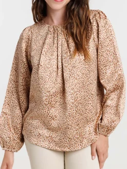 Blouse imprimée léopard femme