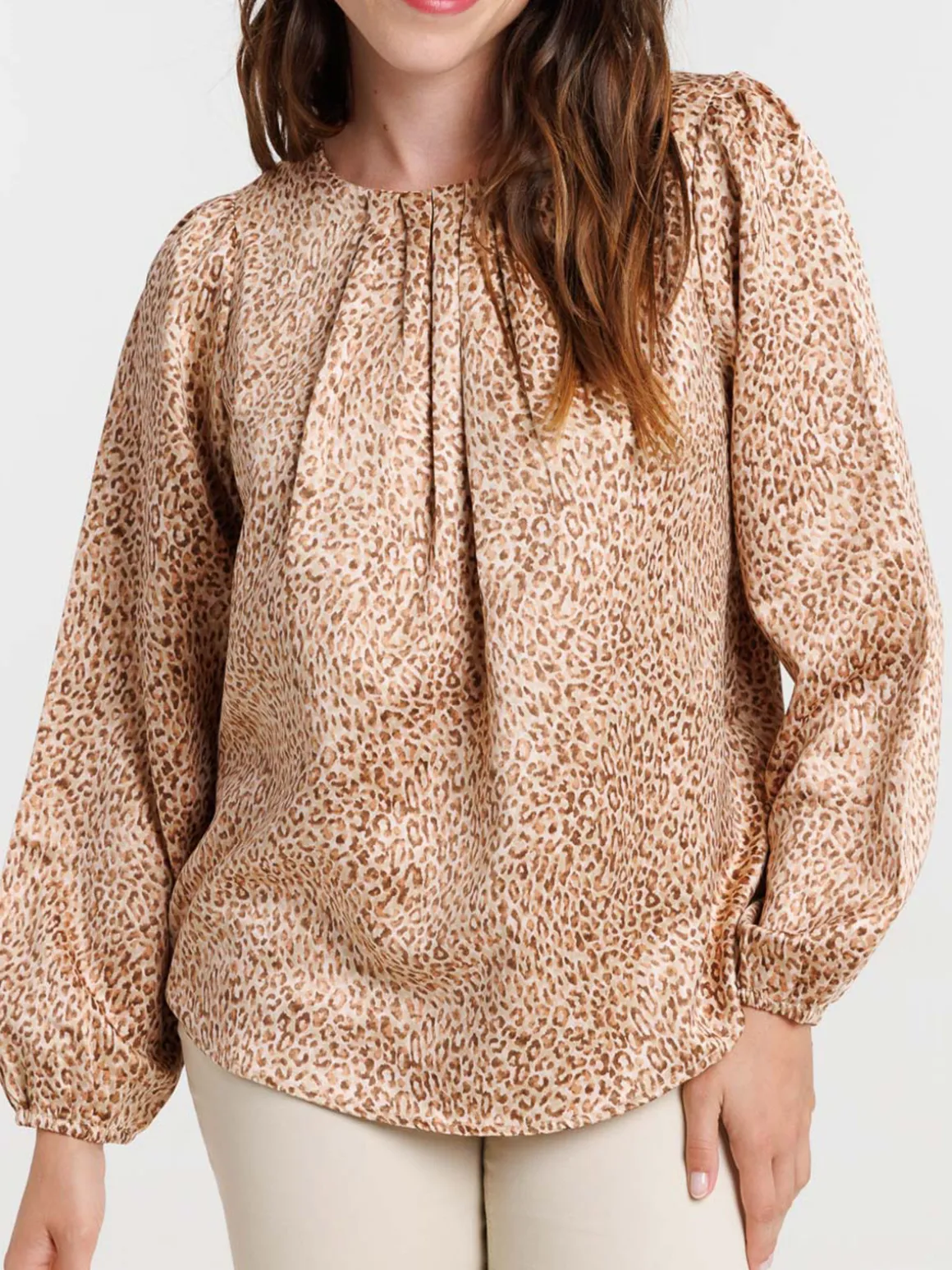 Blouse imprimée léopard femme