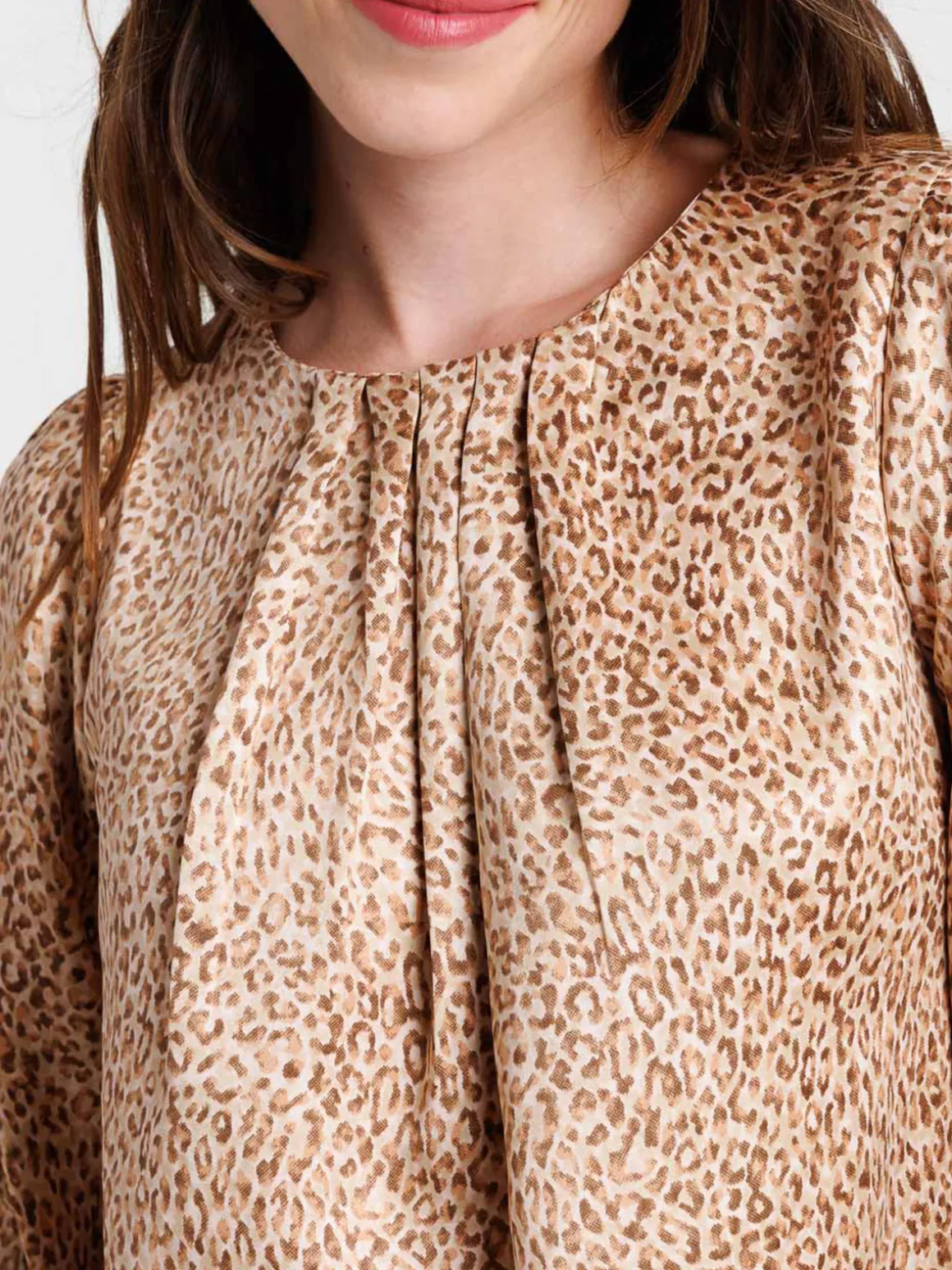 Blouse imprimée léopard femme