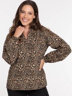 Blouse imprimée léopard femme