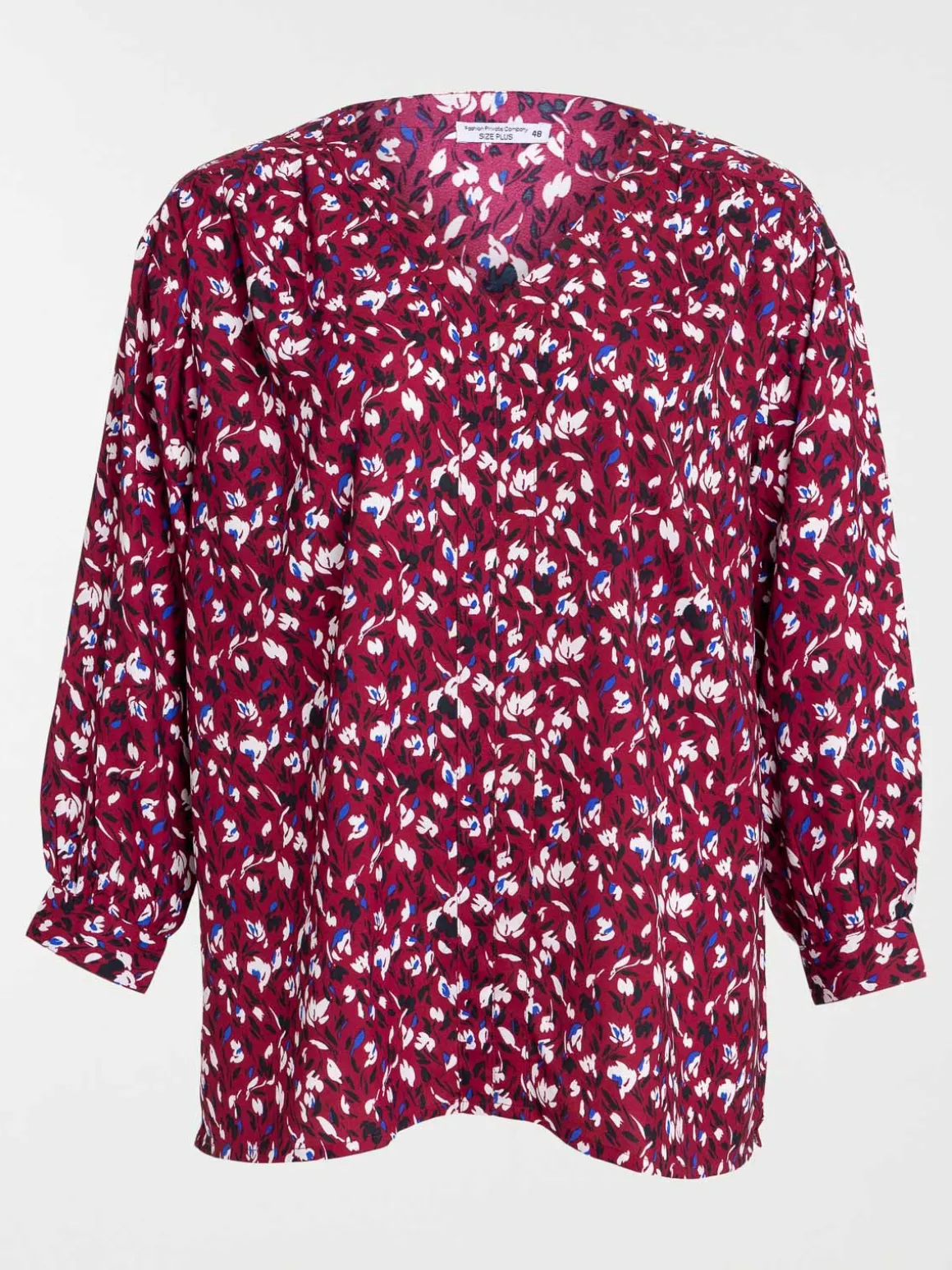 Blouse lie de vin grande taille femme