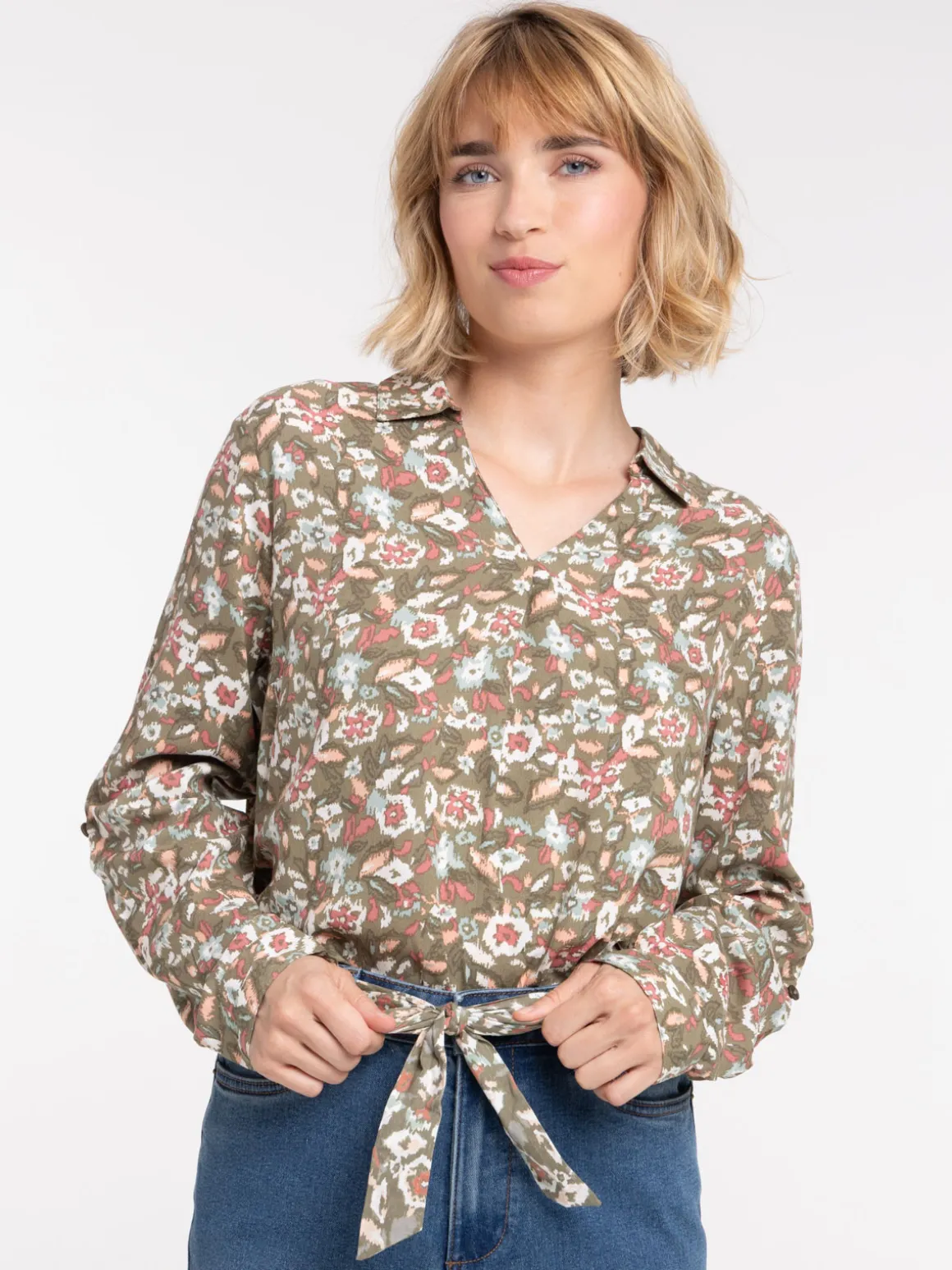 Blouse motif ethnique femme