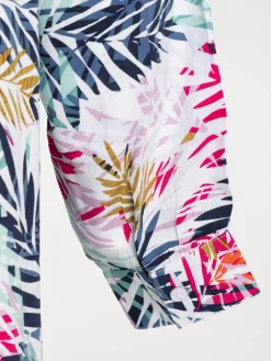 Blouse motif végétal grande taille femme