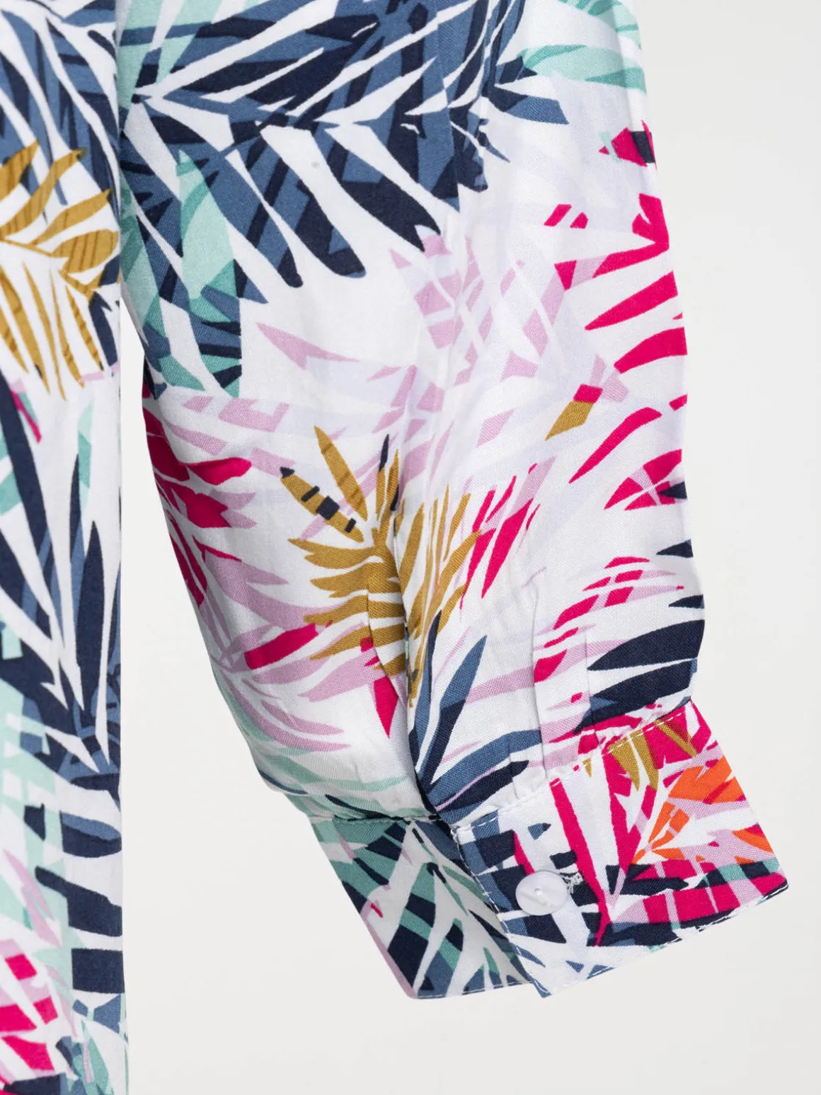 Blouse motif végétal grande taille femme
