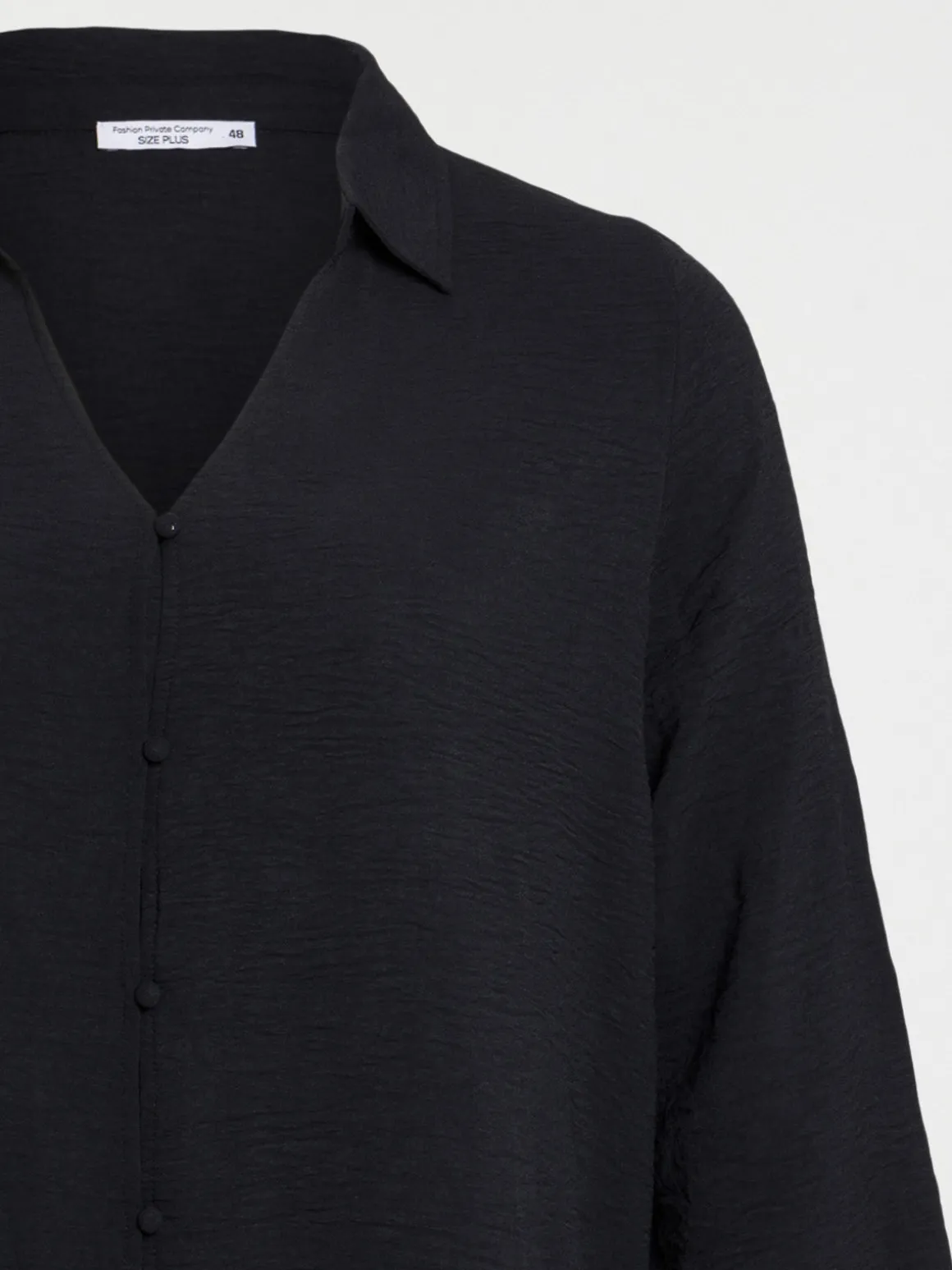 Blouse noire grande taille femme