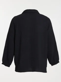 Blouse noire grande taille femme