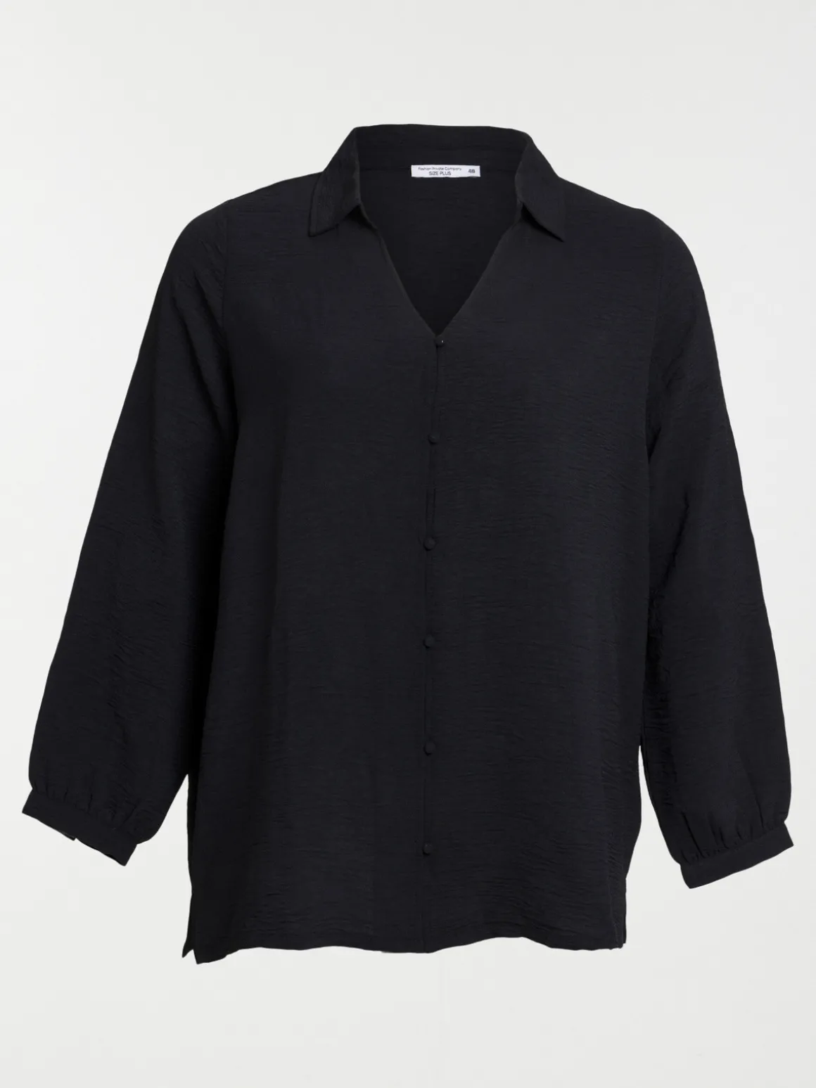 Blouse noire grande taille femme