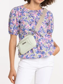 Blouse nouée fleurie femme