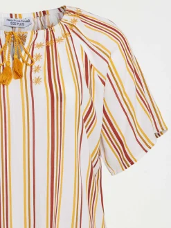 Blouse rayée grande taille femme