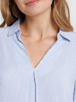 Blouse rayée manches longues femme