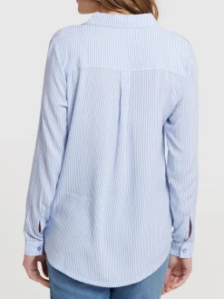 Blouse rayée manches longues femme