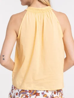 Blouse sans manches soft yellow femme