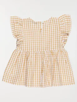 Blouse vichy fleur brodée fille (3-36M)