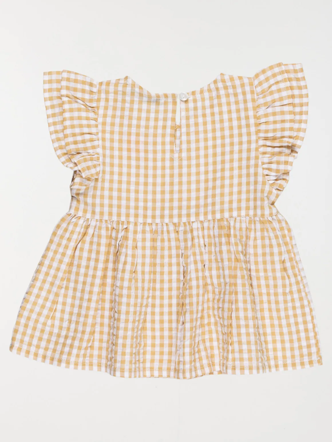 Blouse vichy fleur brodée fille (3-36M)