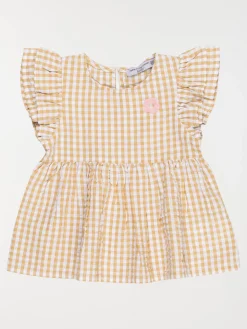 Blouse vichy fleur brodée fille (3-36M)