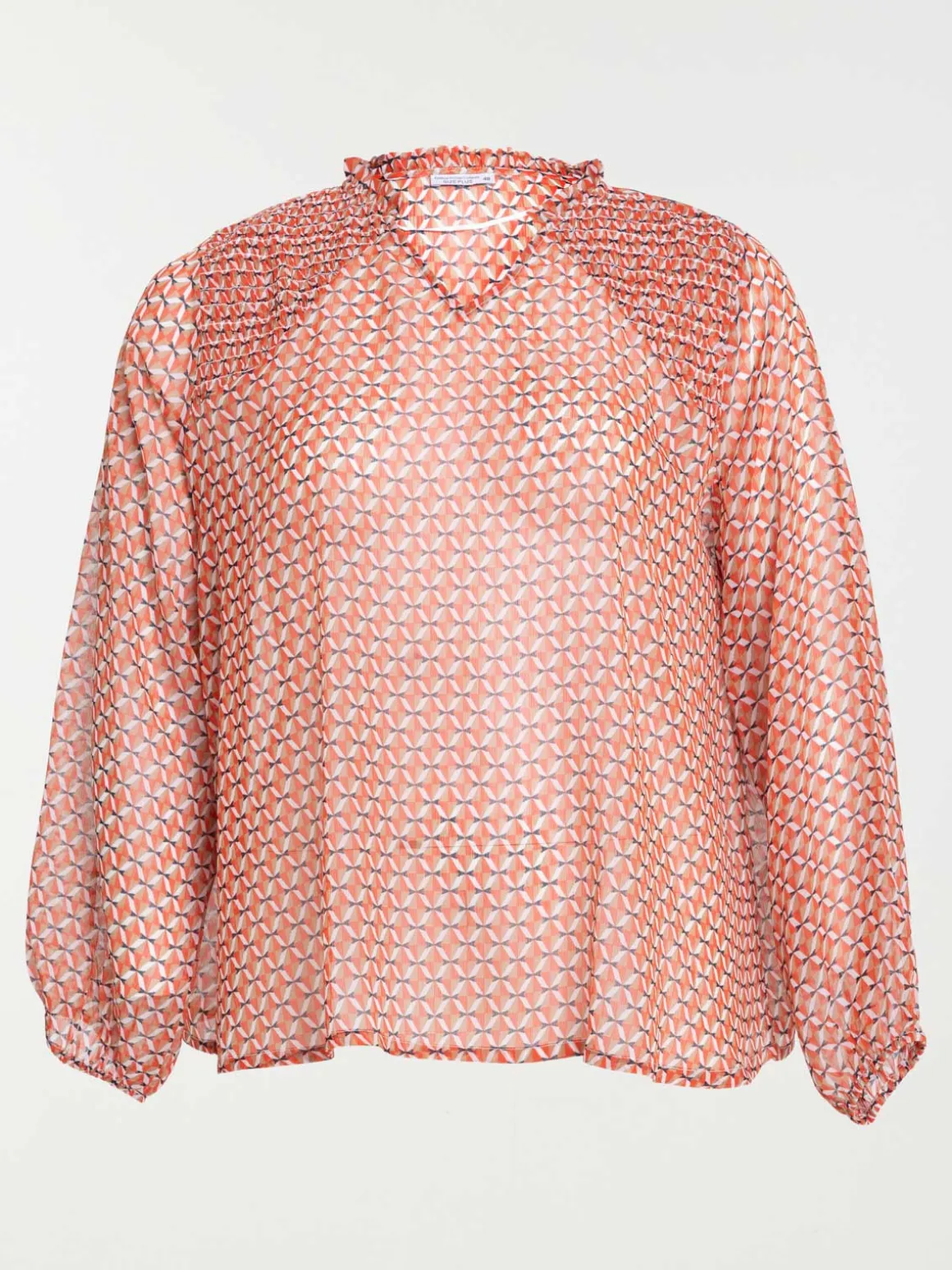 Blouse voile fleuri grande taille femme