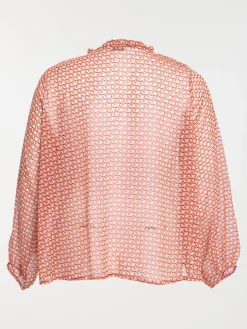 Blouse voile fleuri grande taille femme