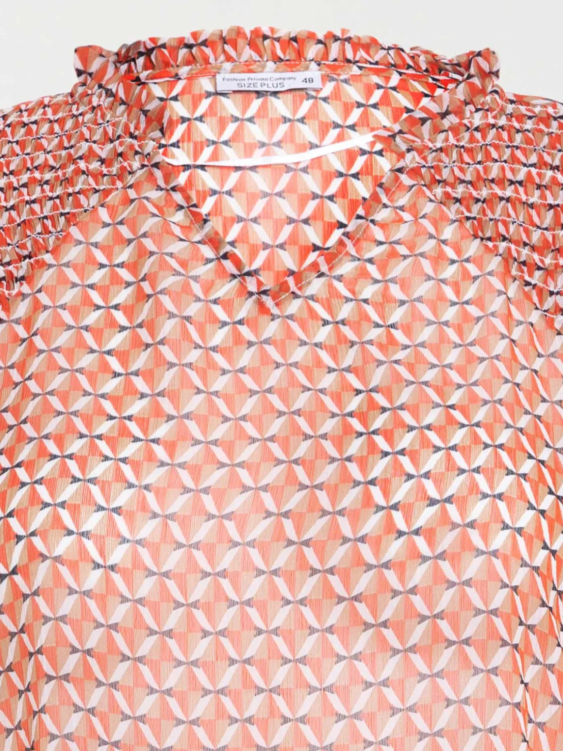 Blouse voile fleuri grande taille femme