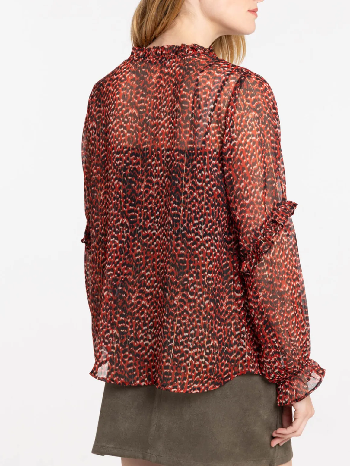 Blouse voile imprimée femme