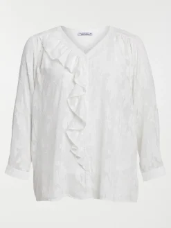 Blouse volantée grande taille femme