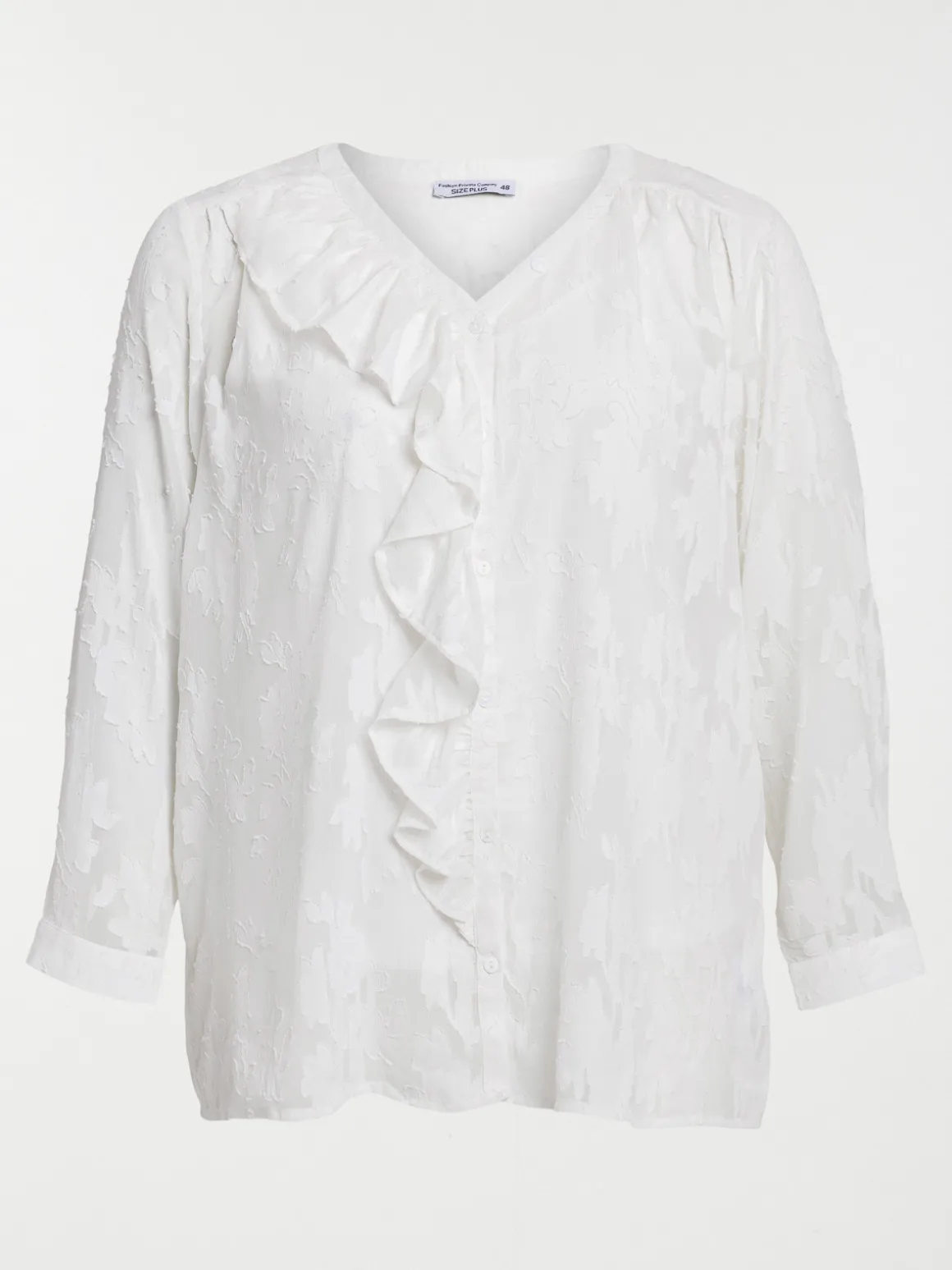 Blouse volantée grande taille femme