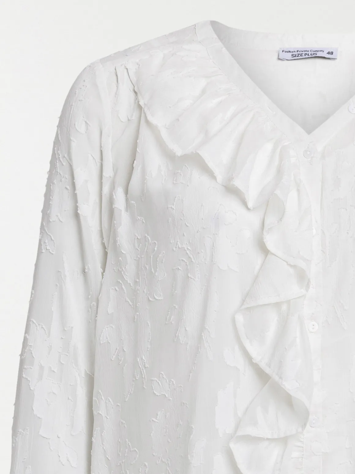Blouse volantée grande taille femme