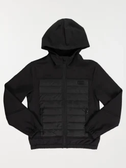 Blouson à capuche noir garçon (XXS-M)