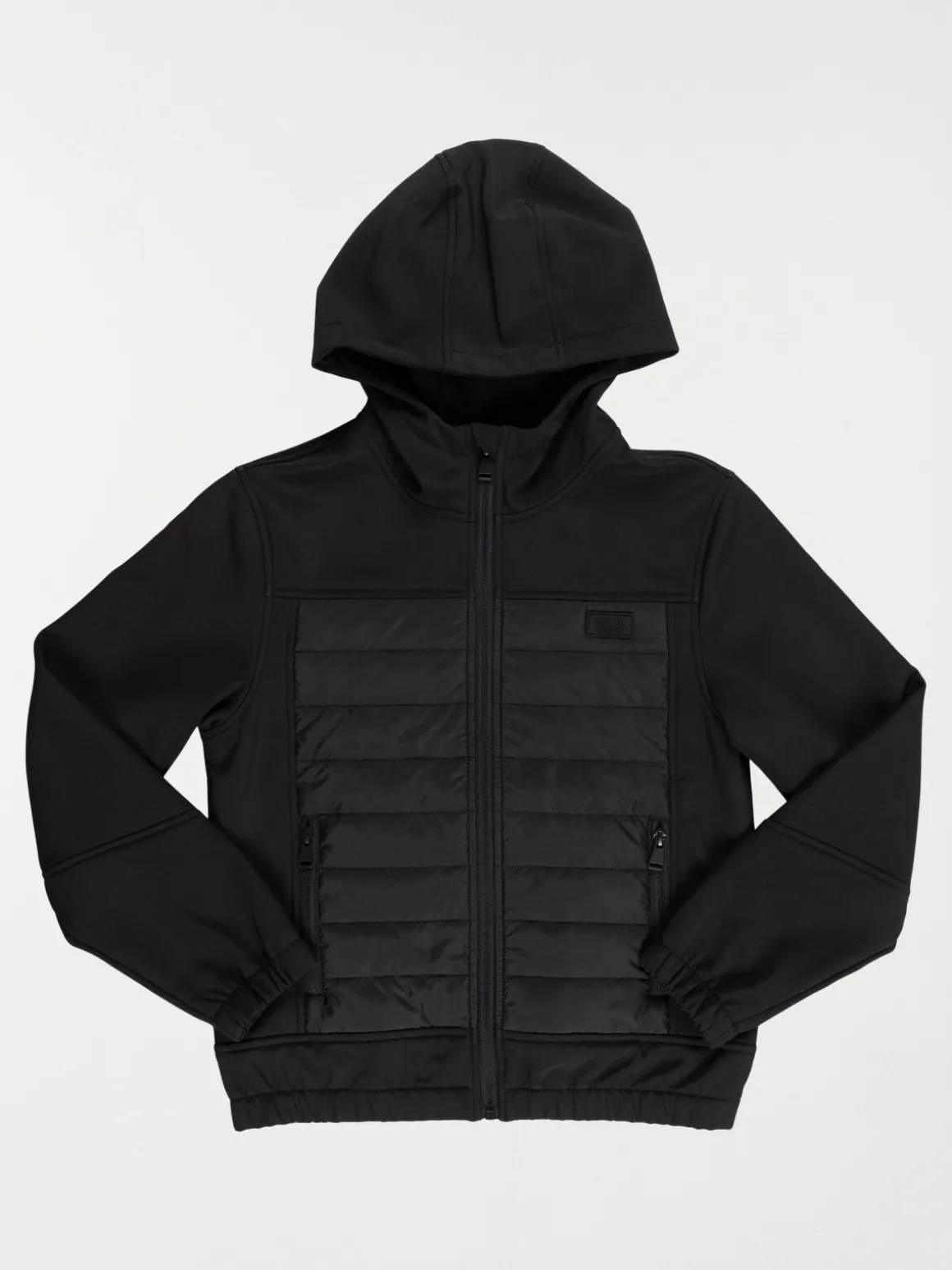 Blouson à capuche noir garçon (XXS-M)