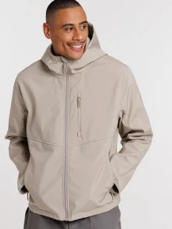 Blouson capuche col montant homme
