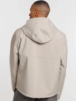 Blouson capuche col montant homme