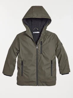 Blouson capuche garçon kaki (3-12A)