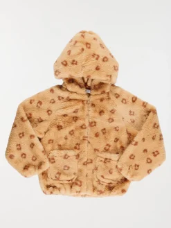 Blouson doux léopard fille (3-12A)