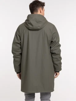 Blouson long à capuche homme